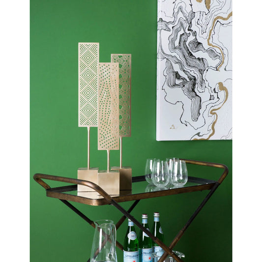 Arondale Cutout Decorative Objects Set of Three by Mercana in champagne. Made from unique in a eclectic & global style.