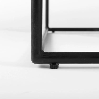 Austen Coffee Table by Mercana in black, white. Made from metal, marble in a modern style.