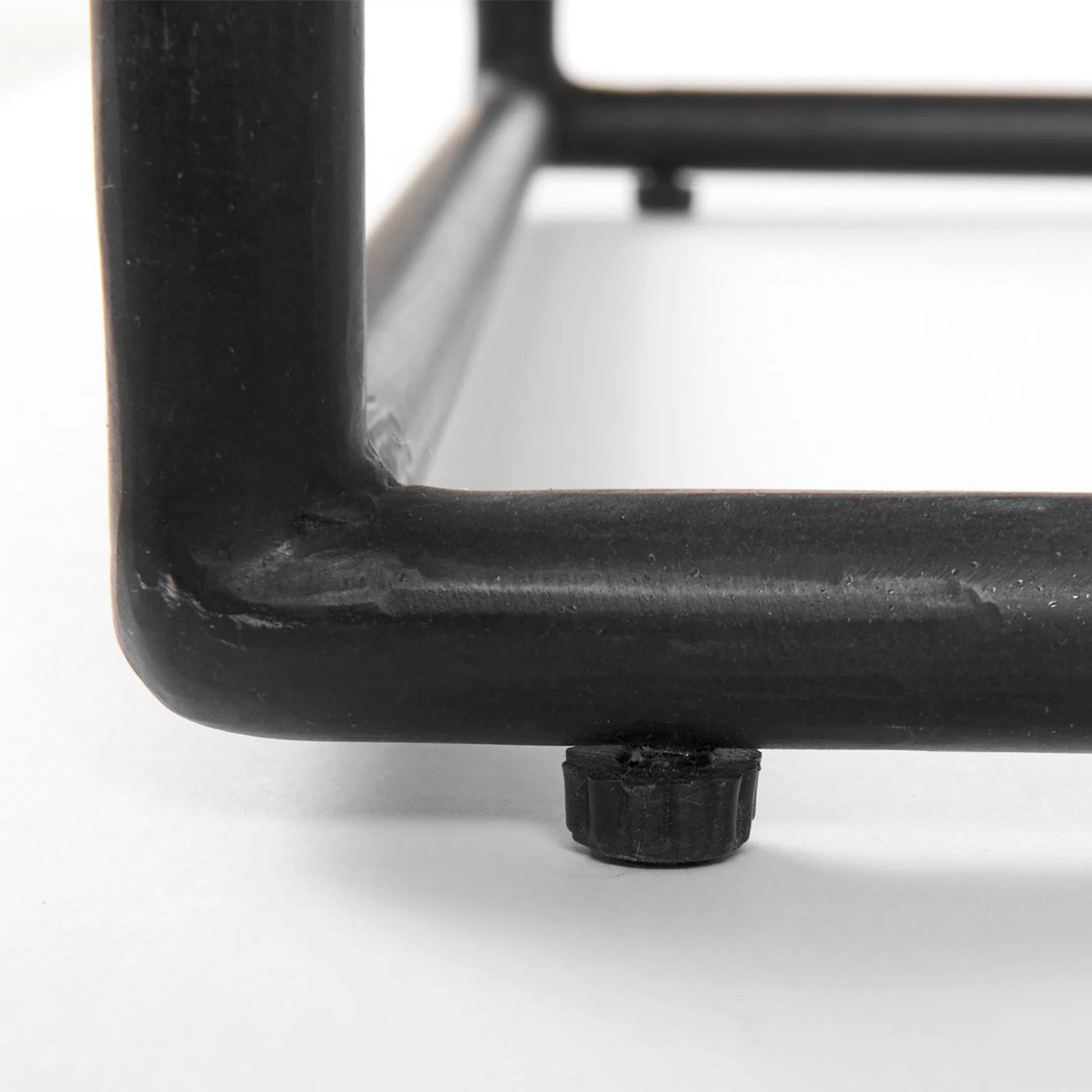Austen End/Side Table by Mercana in black, white. Made from metal, marble in a modern style.