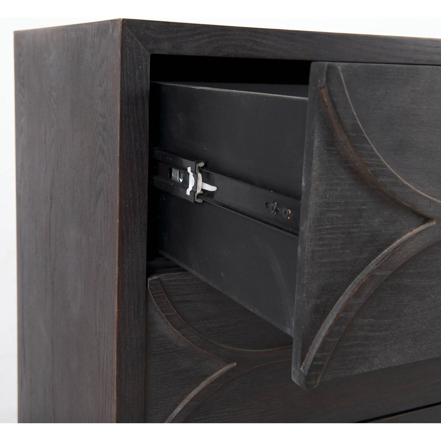 047 SI-1717985 | Closeup | Giselle Accent Cabinet by Mercana in dark brown. Made from unique in a modern style.
