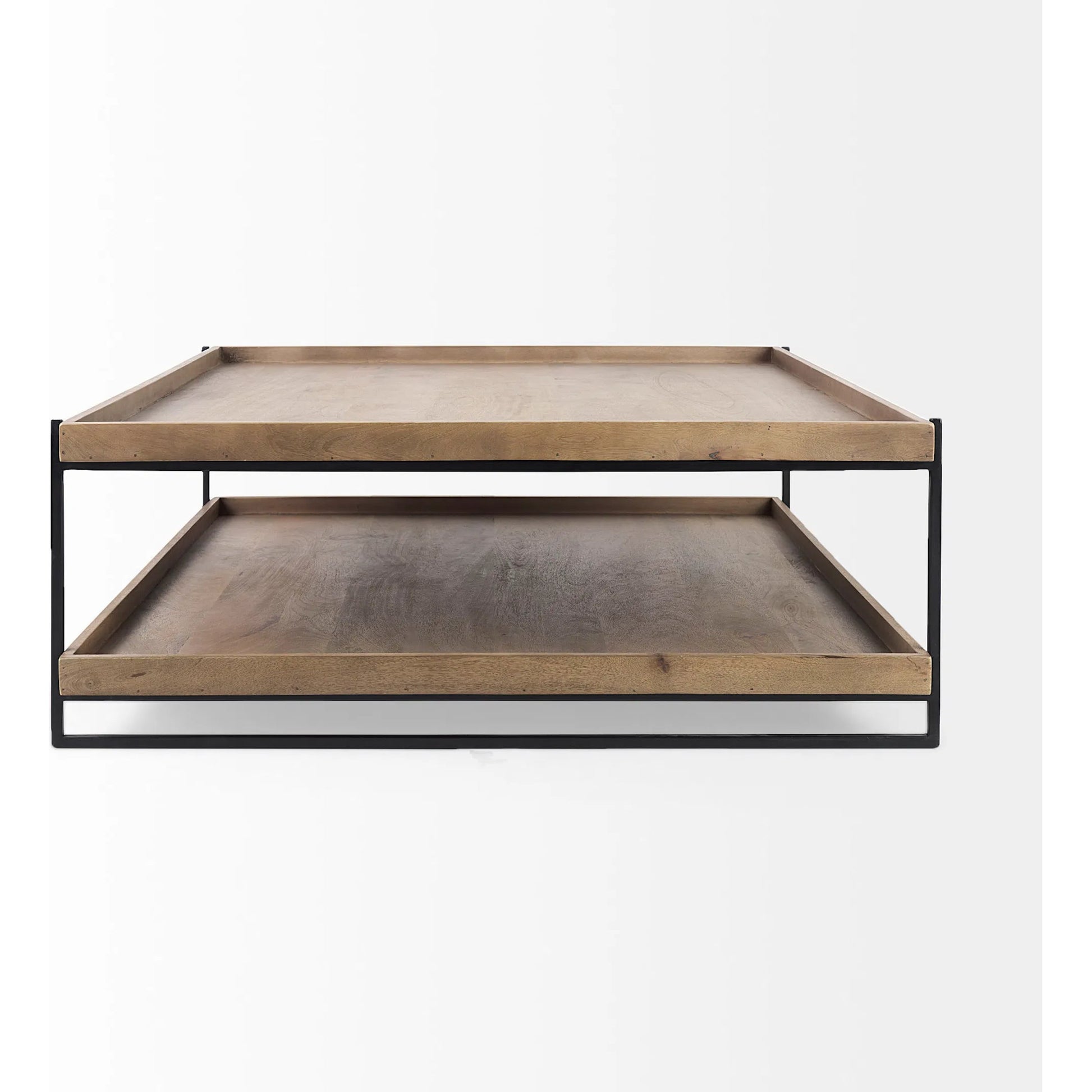 Trey Brown Coffee Table by Mercana in natural. Made from unique in a modern style.
