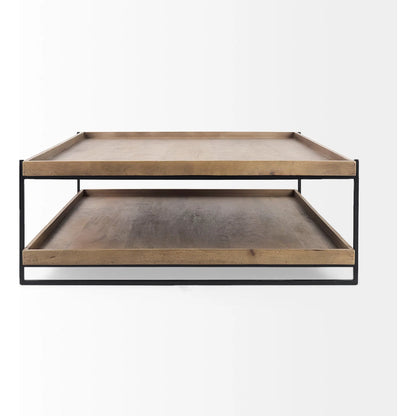 Trey Brown Coffee Table by Mercana in natural. Made from unique in a modern style.