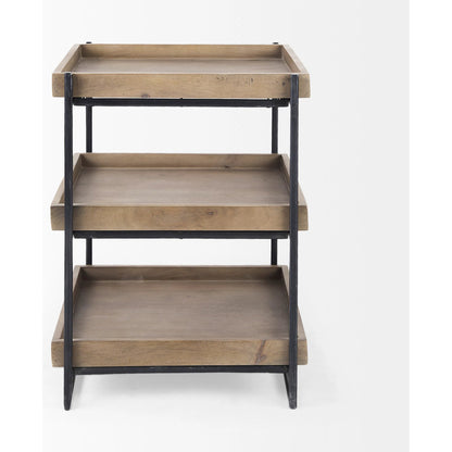 Trey Brown Accent Table by Mercana in natural. Made from unique in a modern style.