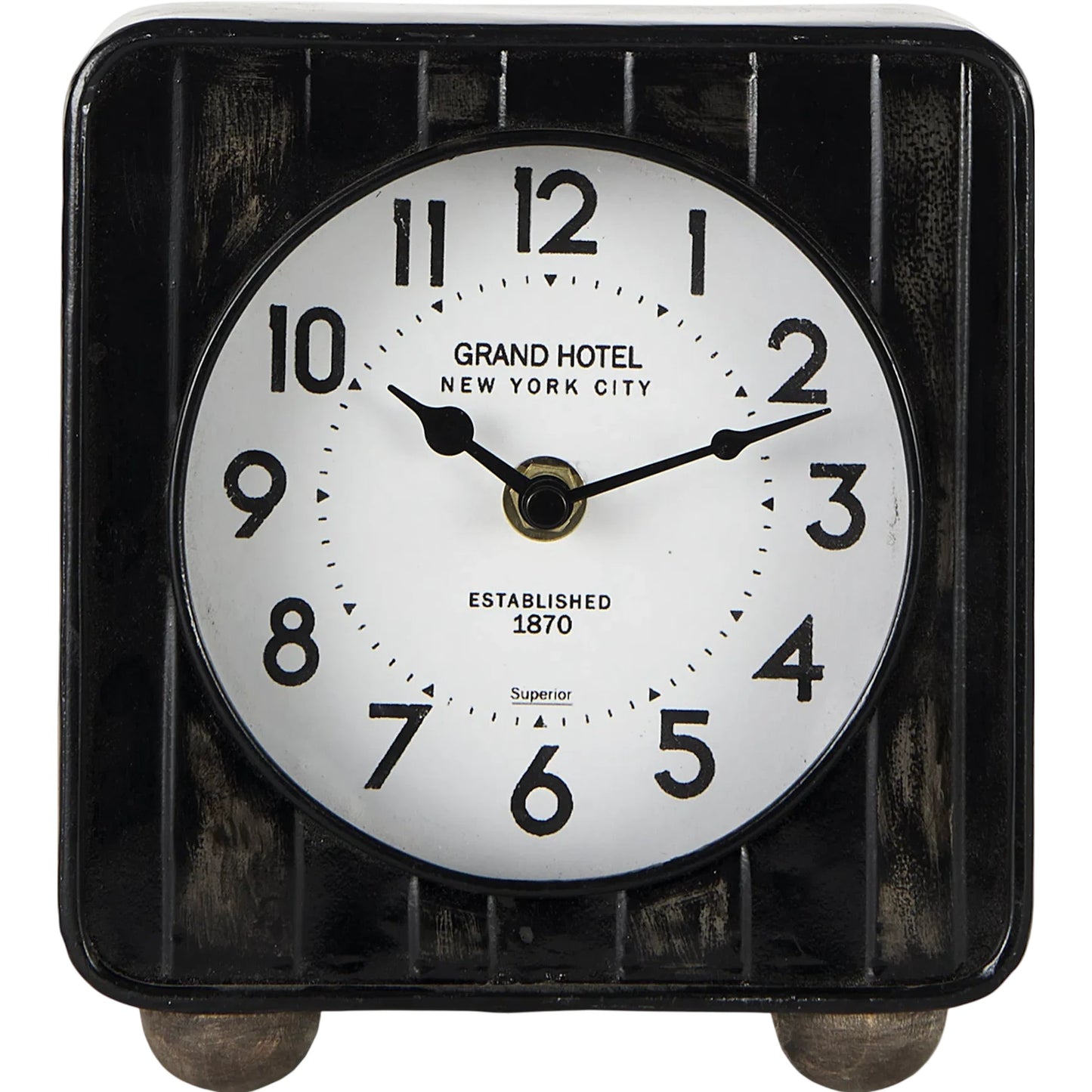 002 SI-2369560 | Additional Silo | Karl Table Clock by Mercana in black. Made from metal in a unique style.