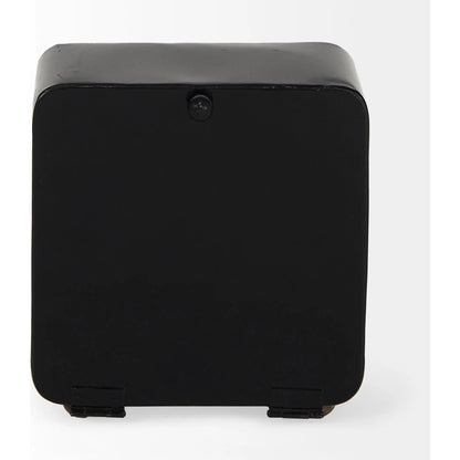 Karl Table Clock by Mercana in black. Made from metal in a unique style.