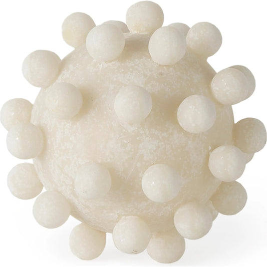 Malo Sphere Decorative Object by Mercana in cream. Made from unique in a unique style.