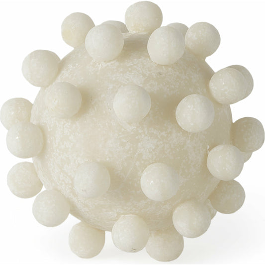Malo Sphere Decorative Object by Mercana in cream. Made from unique in a unique style.