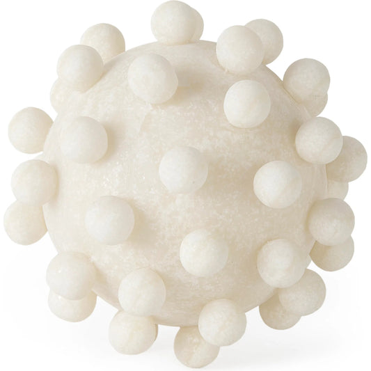 Malo Sphere Decorative Object by Mercana in cream. Made from unique in a unique style.