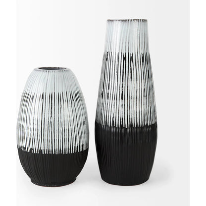 Tanami I Dark Vase by Mercana in dark brown. Made from ceramic in a eclectic & global style.