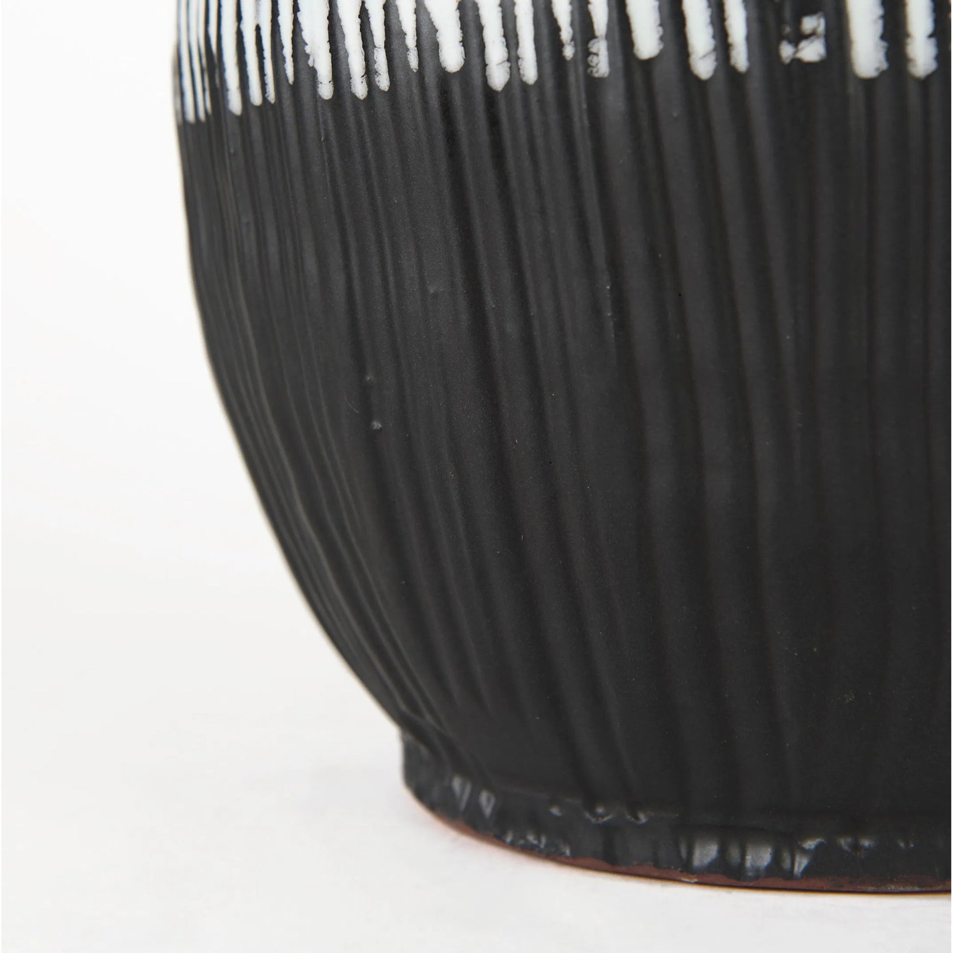 Tanami I Dark Vase by Mercana in dark brown. Made from ceramic in a eclectic & global style.