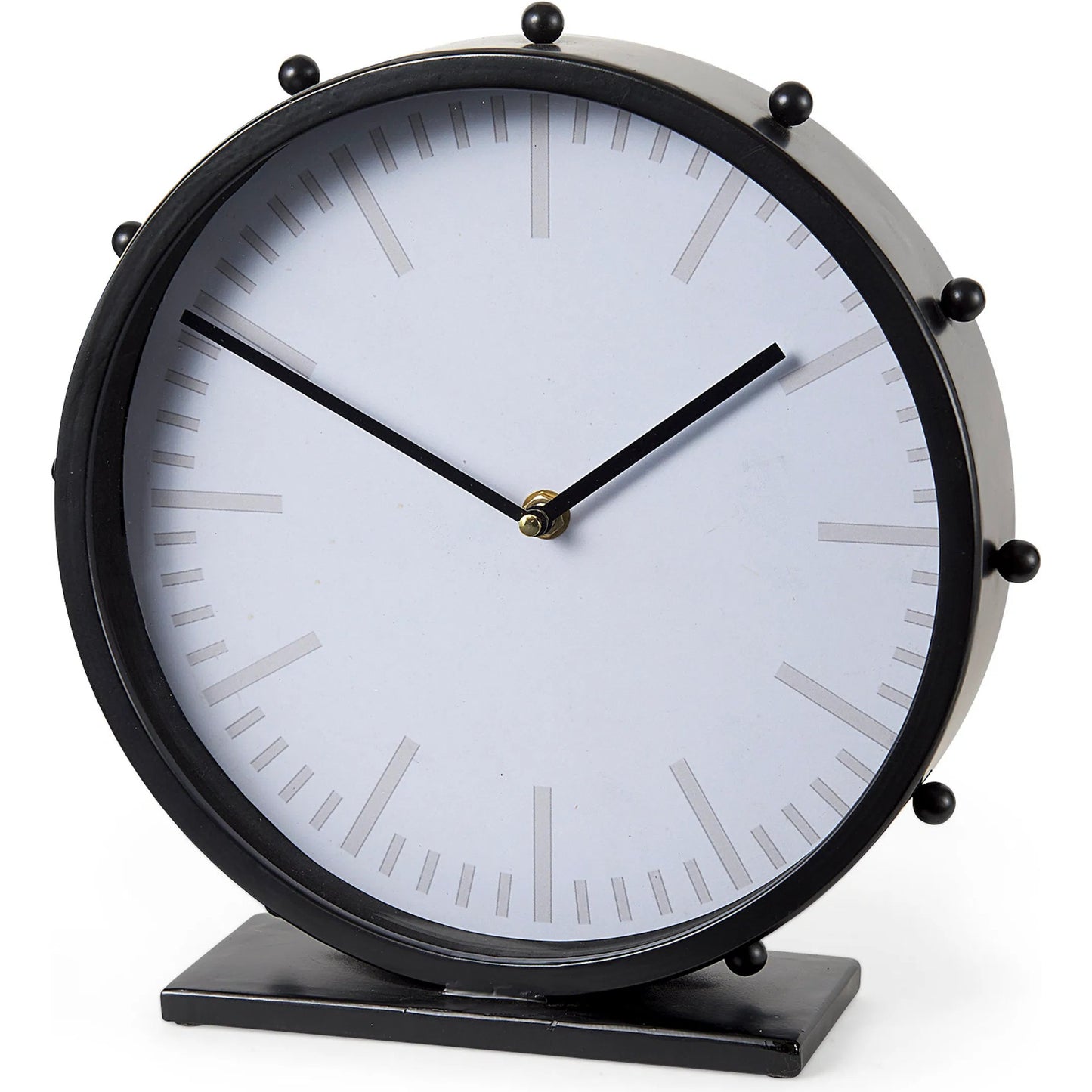 001 SI-2369555 | Primary Silo | Marian Studded Table Clock by Mercana. Made from metal in a modern style.