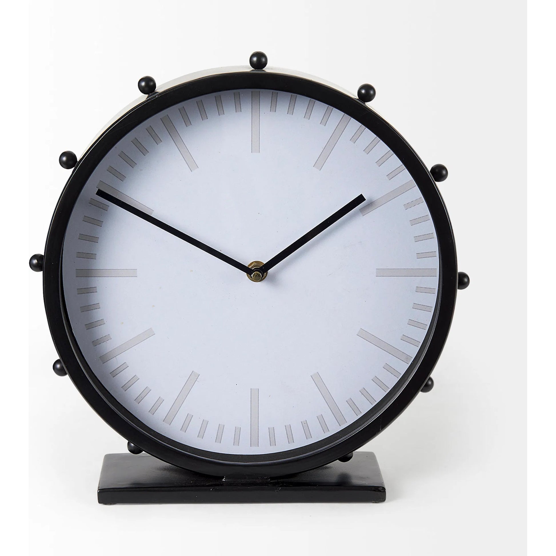 Marian Studded Table Clock by Mercana. Made from metal in a modern style.