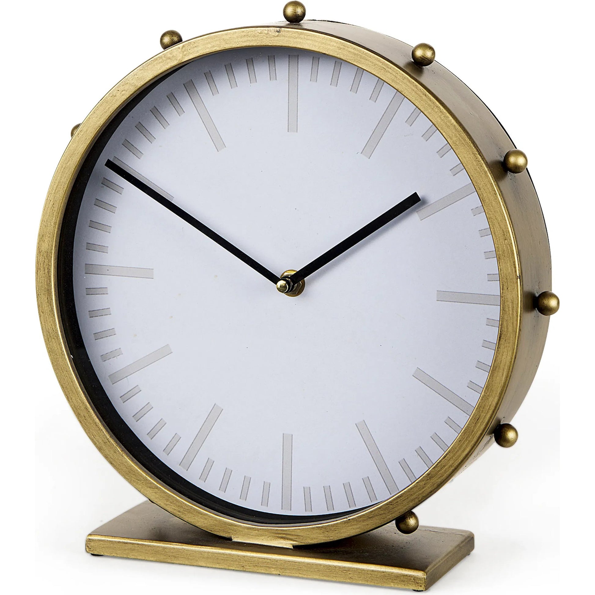 Marian Studded Table Clock by Mercana. Made from metal in a modern style.