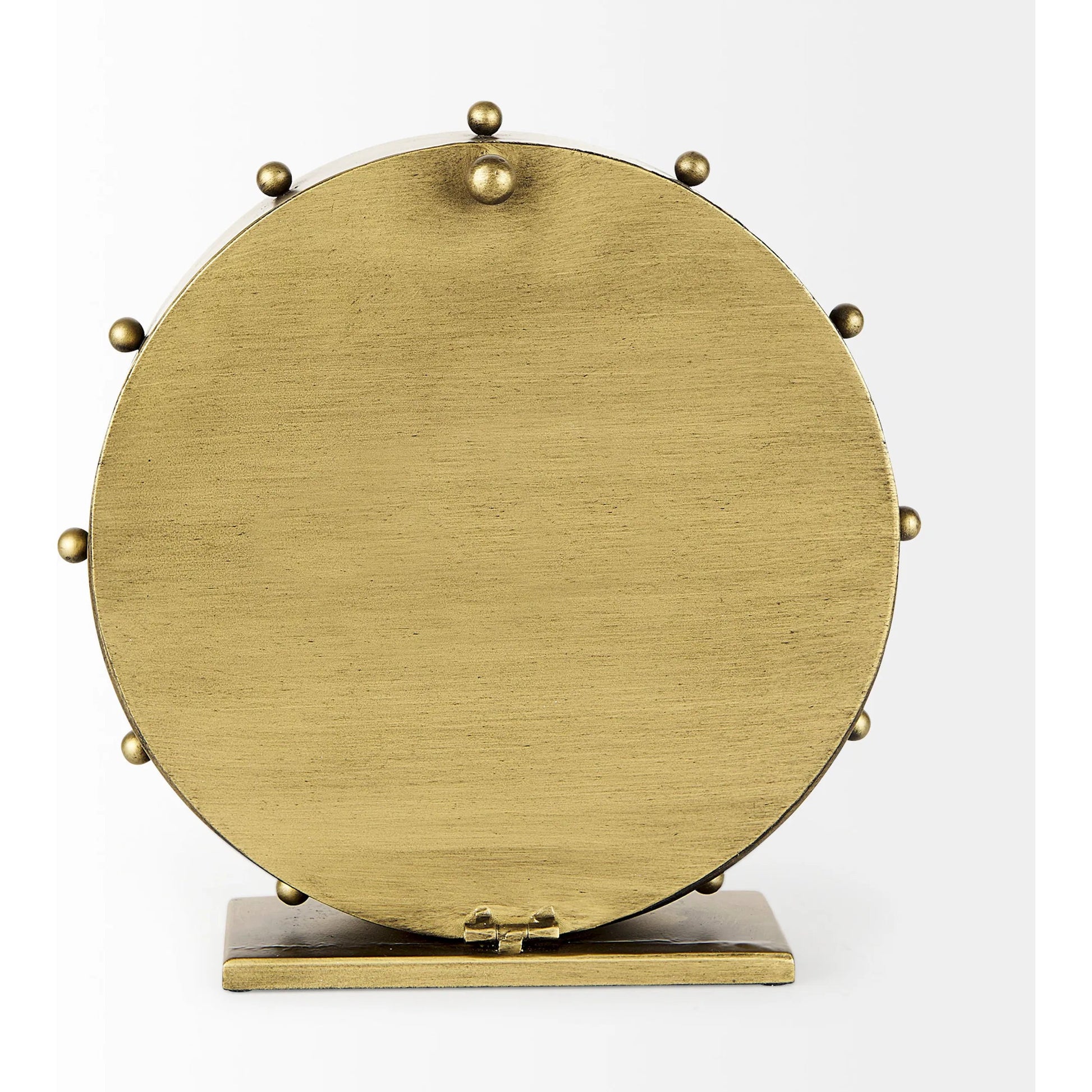 Marian Studded Table Clock by Mercana. Made from metal in a modern style.