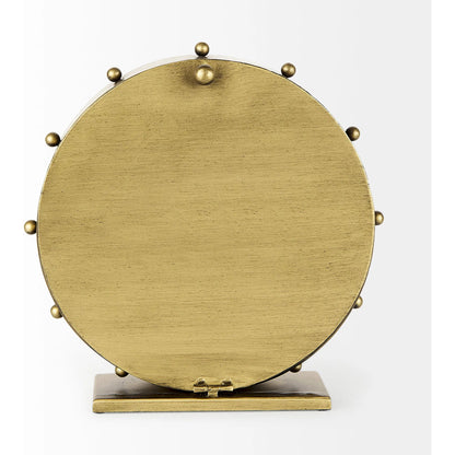 Marian Studded Table Clock by Mercana. Made from metal in a modern style.