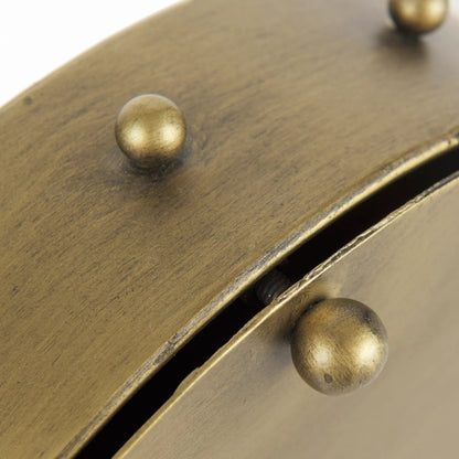 Marian Studded Table Clock by Mercana. Made from metal in a modern style.