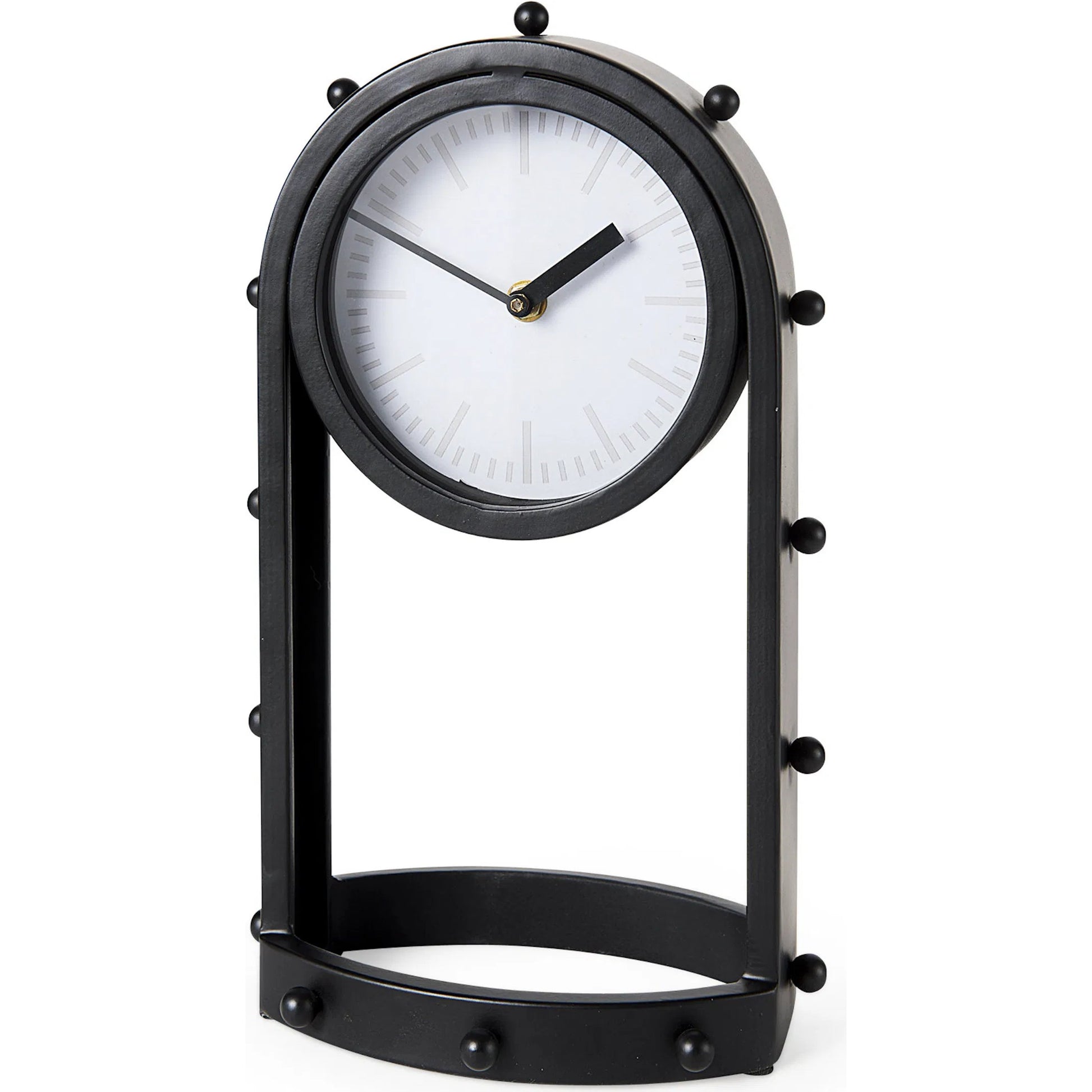 Marian Studded Table Clock by Mercana. Made from metal in a modern style.