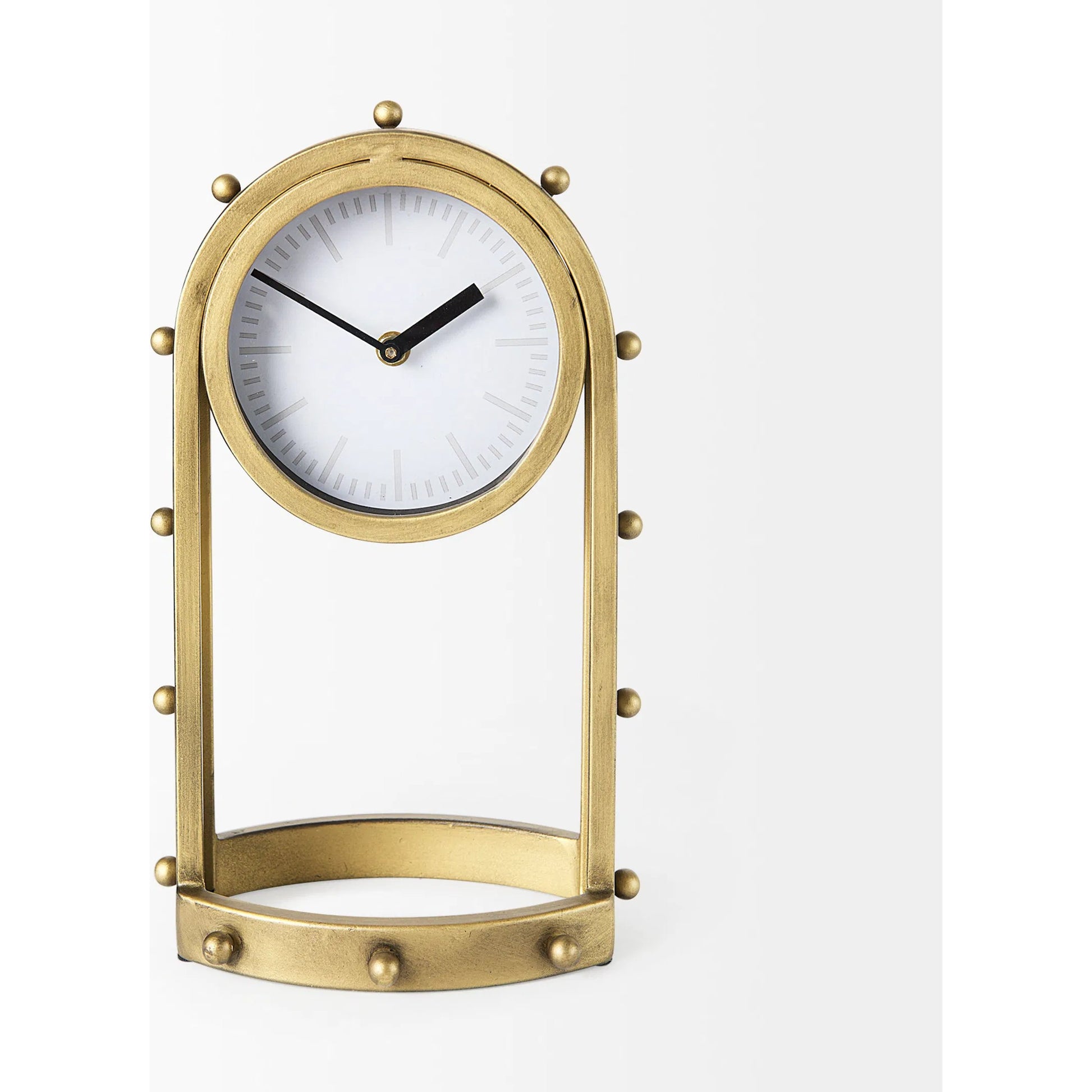 Marian Studded Standing Table Clock by Mercana. Made from metal in a modern style.