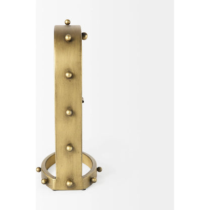 Marian Studded Table Clock by Mercana. Made from metal in a modern style.