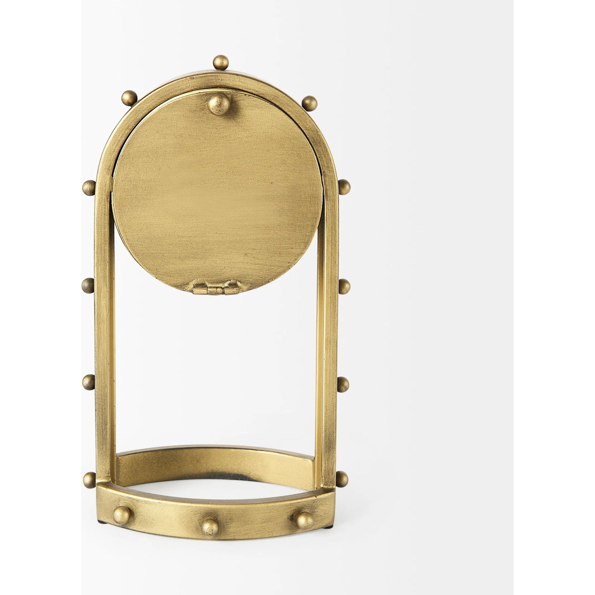 Marian Studded Table Clock by Mercana. Made from metal in a modern style.