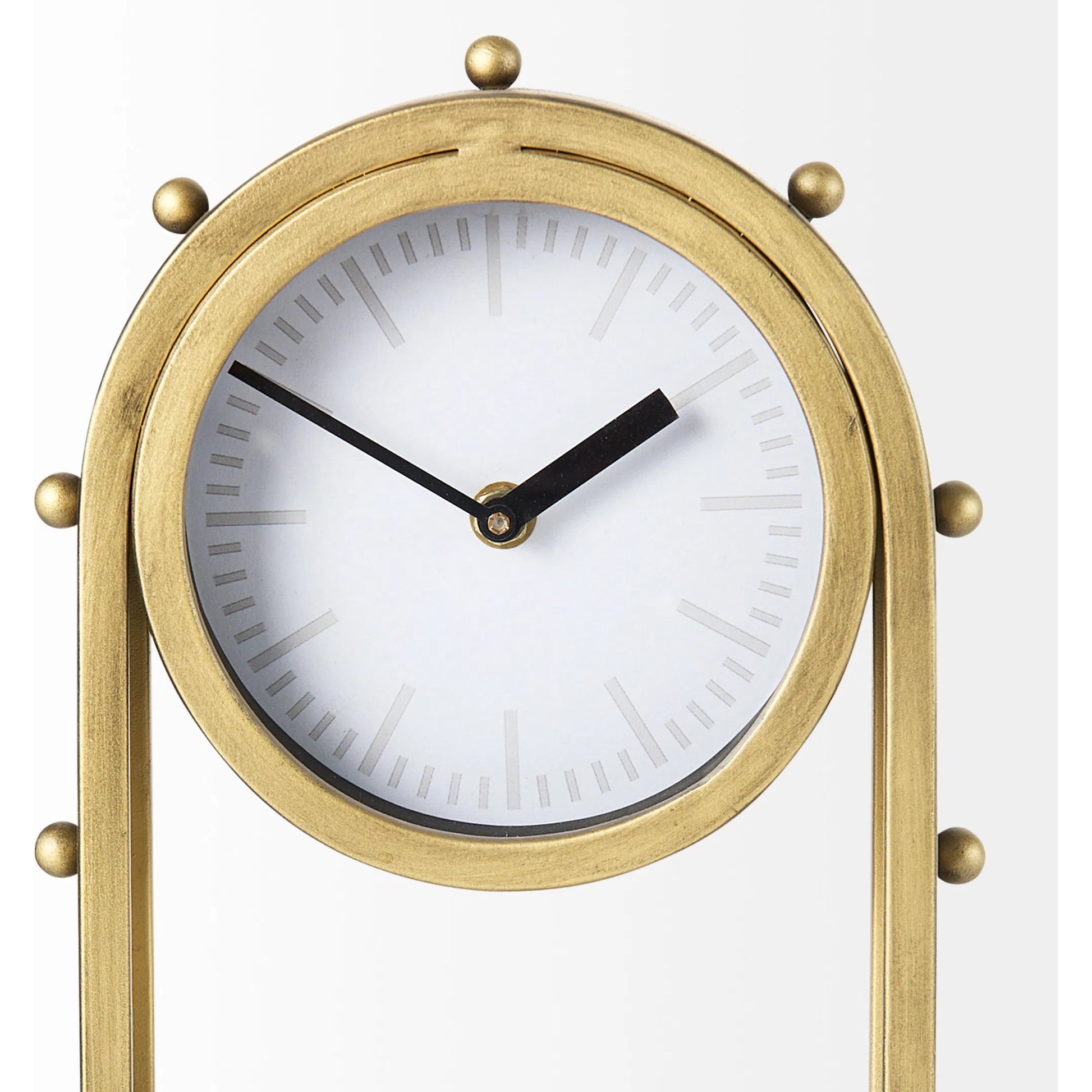 Marian Studded Table Clock by Mercana. Made from metal in a modern style.
