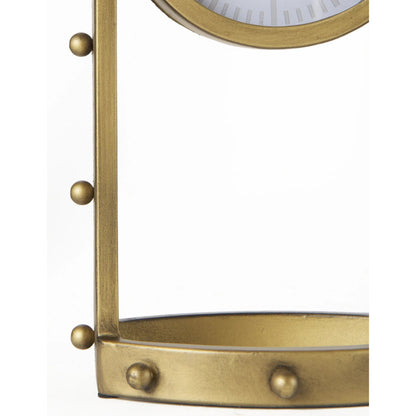 Marian Studded Standing Table Clock by Mercana. Made from metal in a modern style.