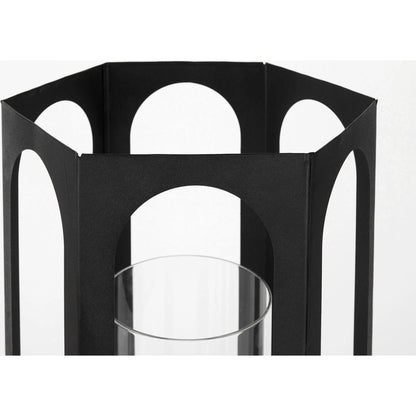 Balley Candle Holder Lanterns by Mercana in black. Made from ceramic in a unique style.