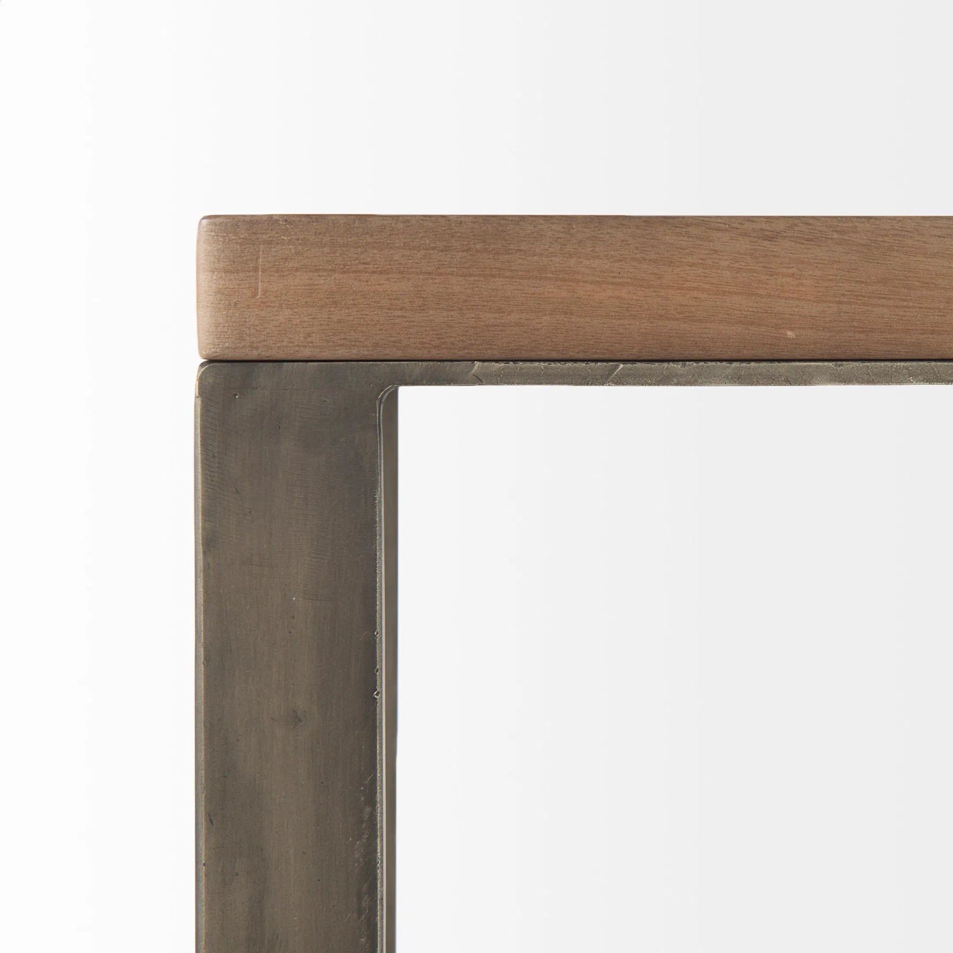 Faye C End/Side Table by Mercana in antique nickel. Made from metal, wood, nickel in a unique style.