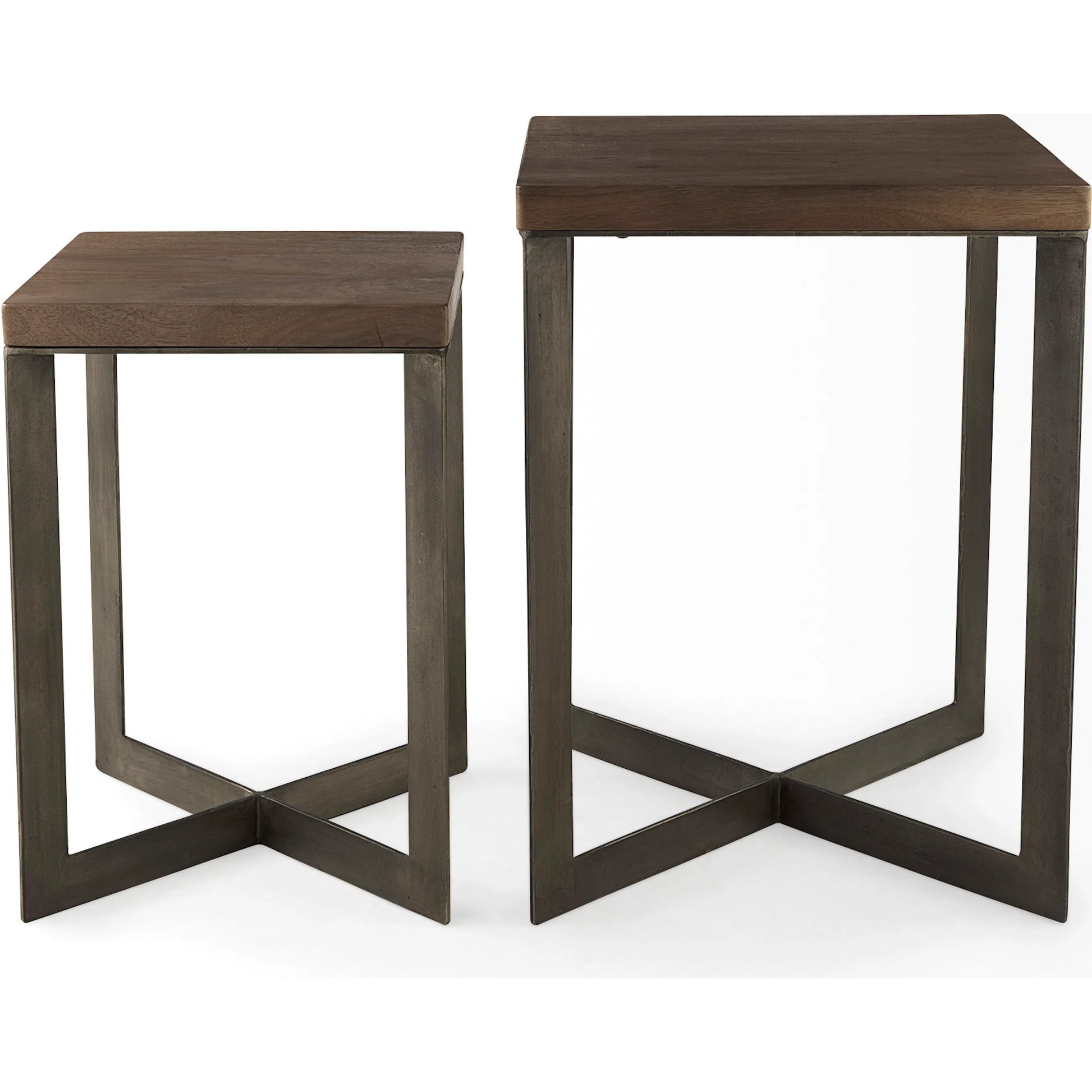 Faye End/Side Table by Mercana. Made from metal, wood in a transitional style.