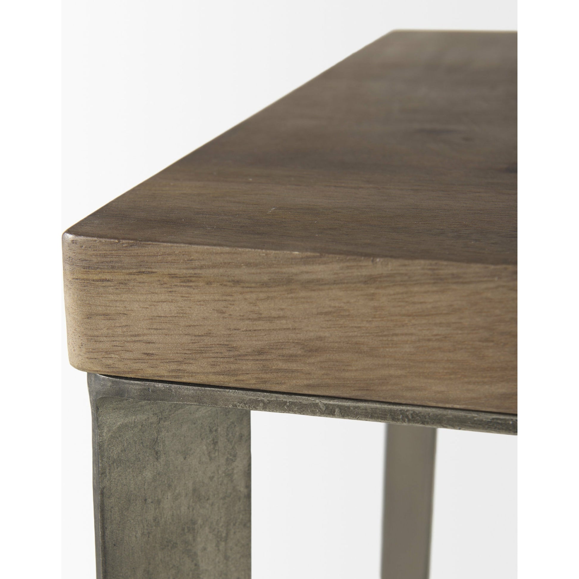 Faye End/Side Table by Mercana. Made from metal, wood in a transitional style.
