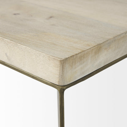 Faye End/Side Table by Mercana. Made from metal, wood in a transitional style.