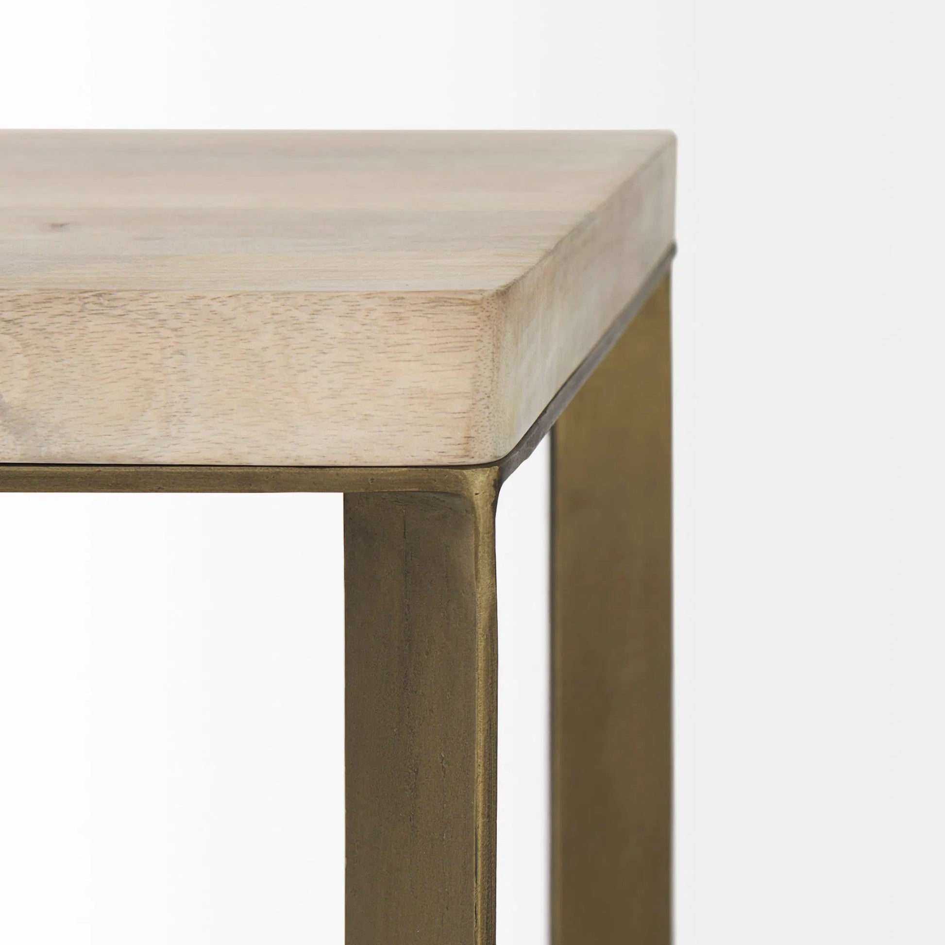 Faye End/Side Table by Mercana. Made from metal, wood in a transitional style.