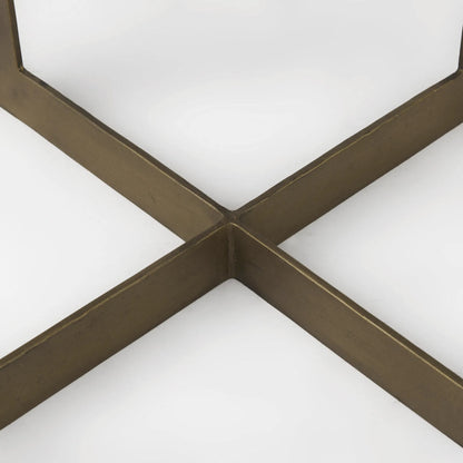 Faye End/Side Table by Mercana. Made from metal, wood in a transitional style.