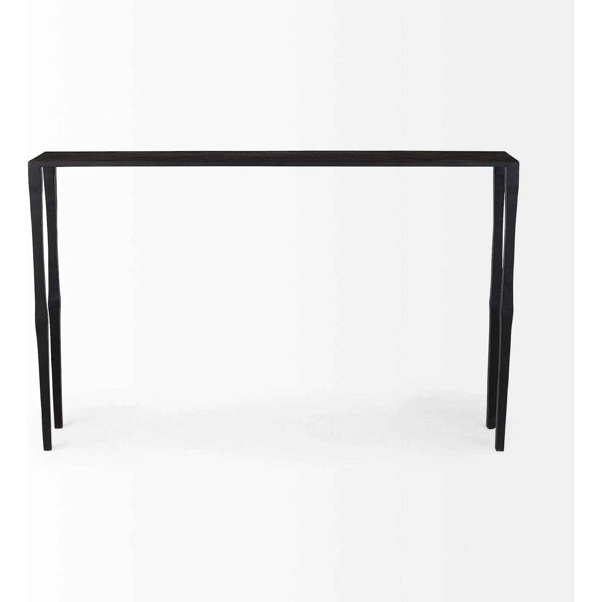 Timothy Console Table by Mercana in black. Made from iron in a transitional style.