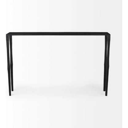 Timothy Console Table by Mercana in black. Made from iron in a transitional style.
