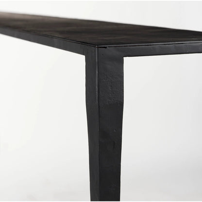 Timothy Console Table by Mercana in black. Made from iron in a transitional style.