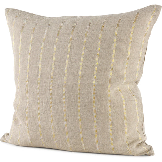 Danika Gold Decorative Pillow Cover by Mercana in beige. Made from fabric in a transitional style.
