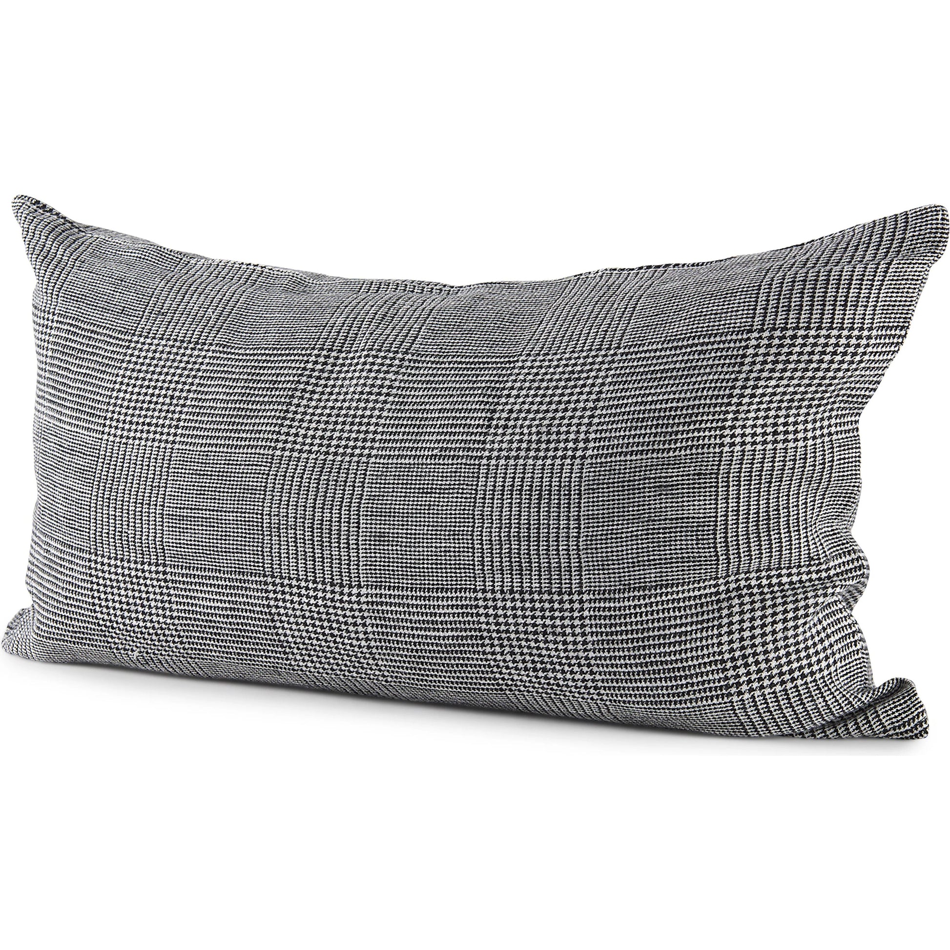 Ramone Lumbar Pillow Cover by Mercana in black. Made from fabric in a transitional style.