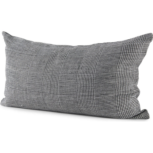 Ramone Lumbar Pillow Cover by Mercana in black. Made from fabric in a unique style.