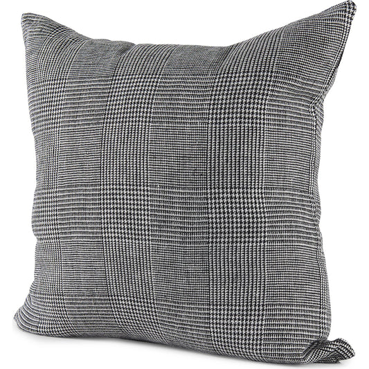 Ramone Square Pillow Cover by Mercana in black. Made from linen in a unique style.