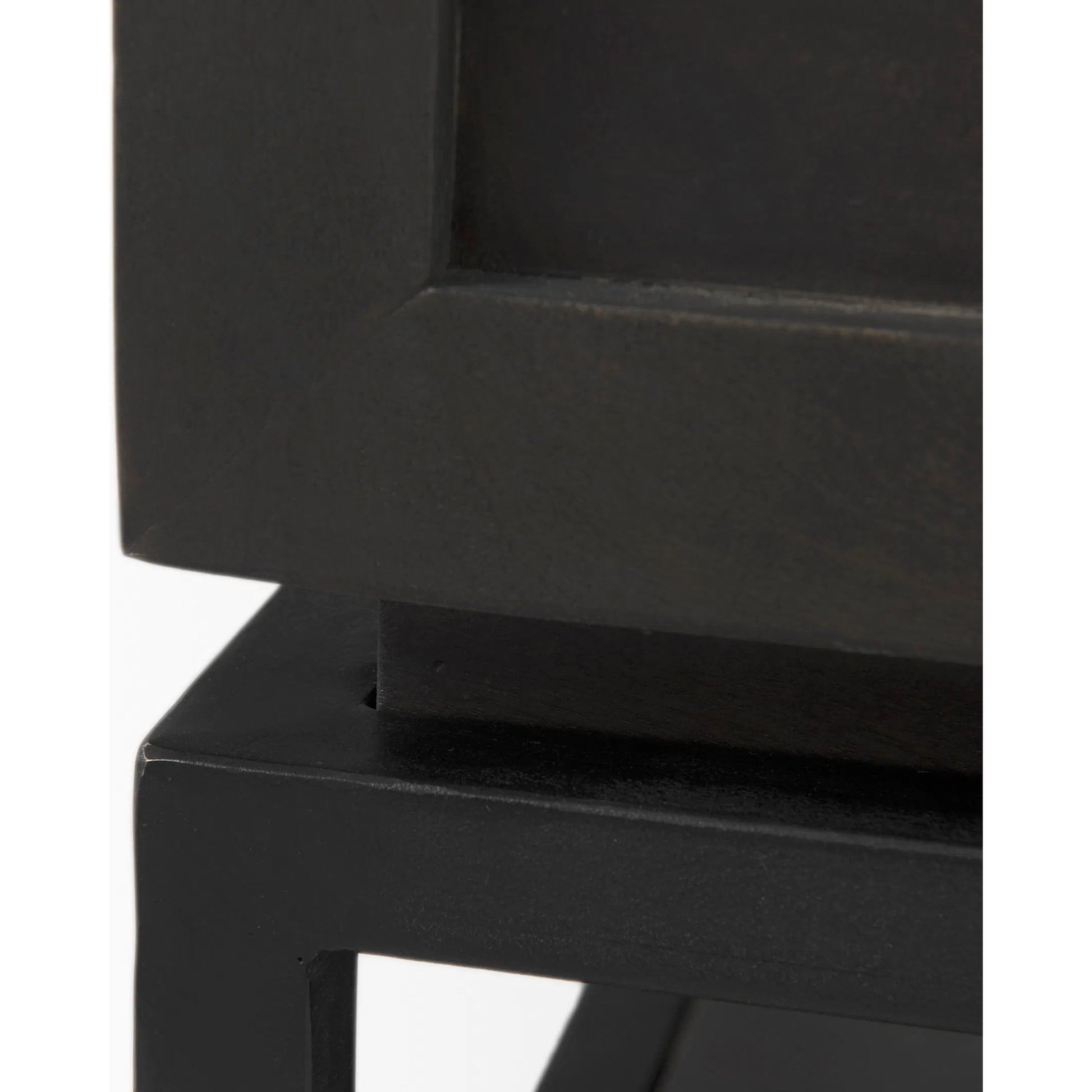 Divina End/Side Table by Mercana in dark brown. Made from metal, wood, marble in a modern style.