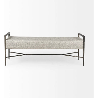 Charlotte Bench by Mercana in gray. Made from metal in a unique style.