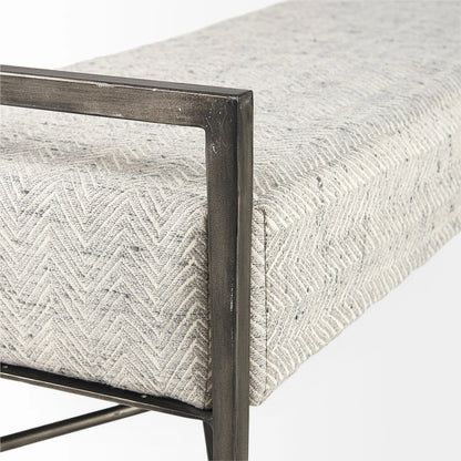 Charlotte Bench by Mercana in gray. Made from metal in a unique style.