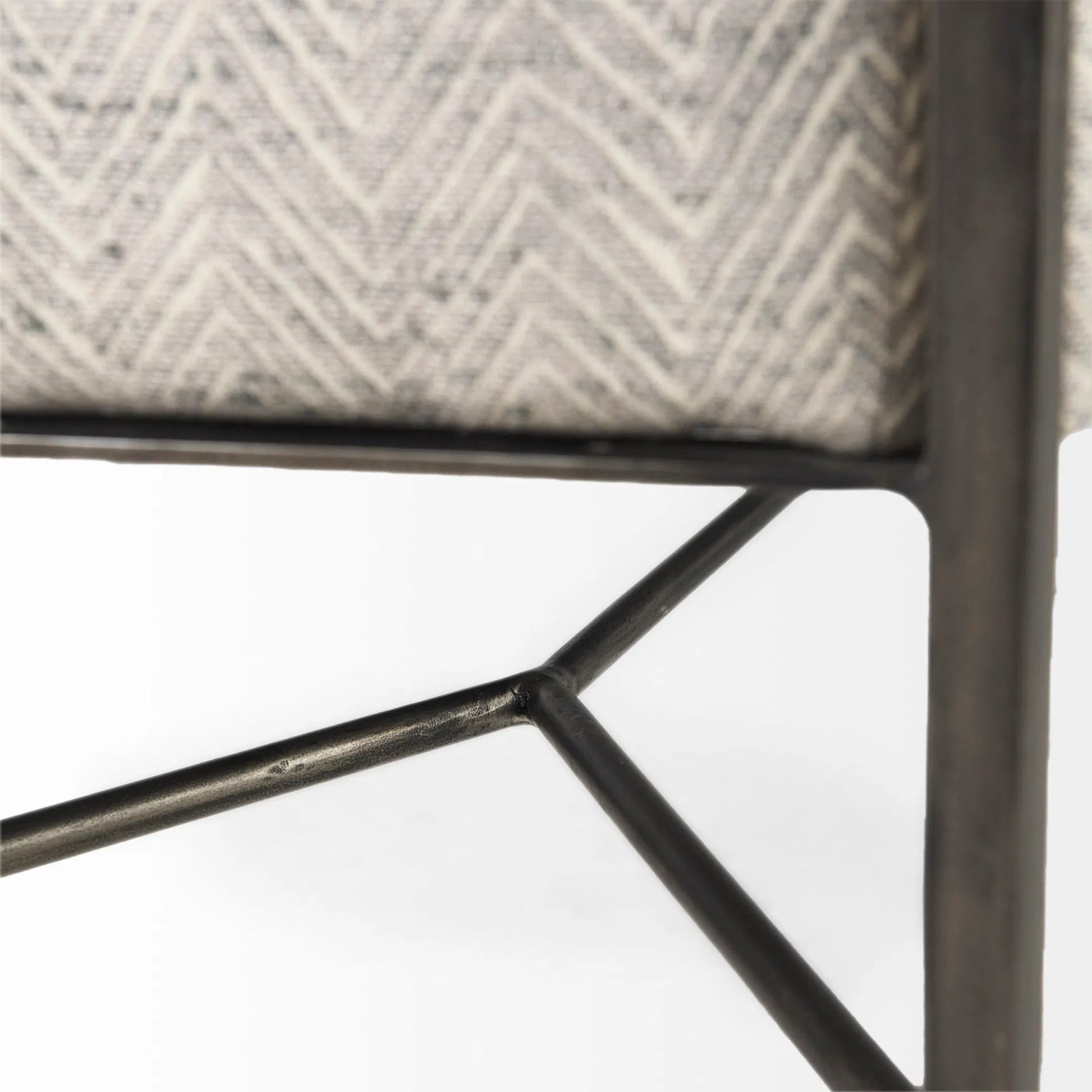 Charlotte Bench by Mercana in gray. Made from metal in a unique style.