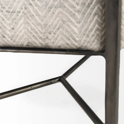 Charlotte Bench by Mercana in gray. Made from metal in a unique style.