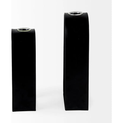 Boyer Metal W Test Tube Decorative Objects Set of Two by Mercana in black, clear. Made from glass in a modern style.
