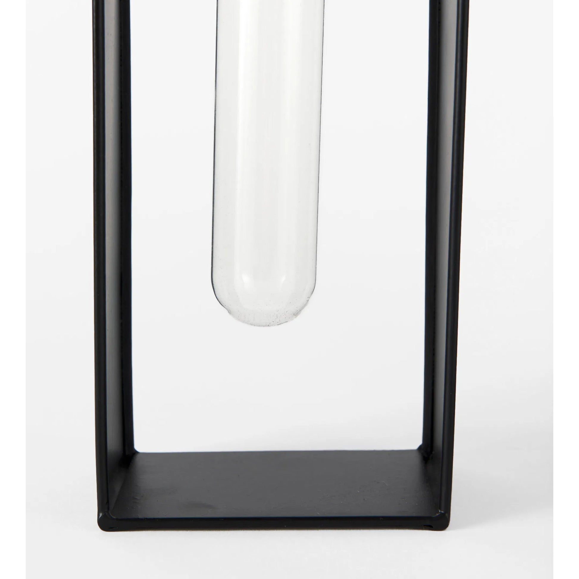 Boyer Metal W Test Tube Decorative Objects Set of Two by Mercana in black, clear. Made from glass in a modern style.