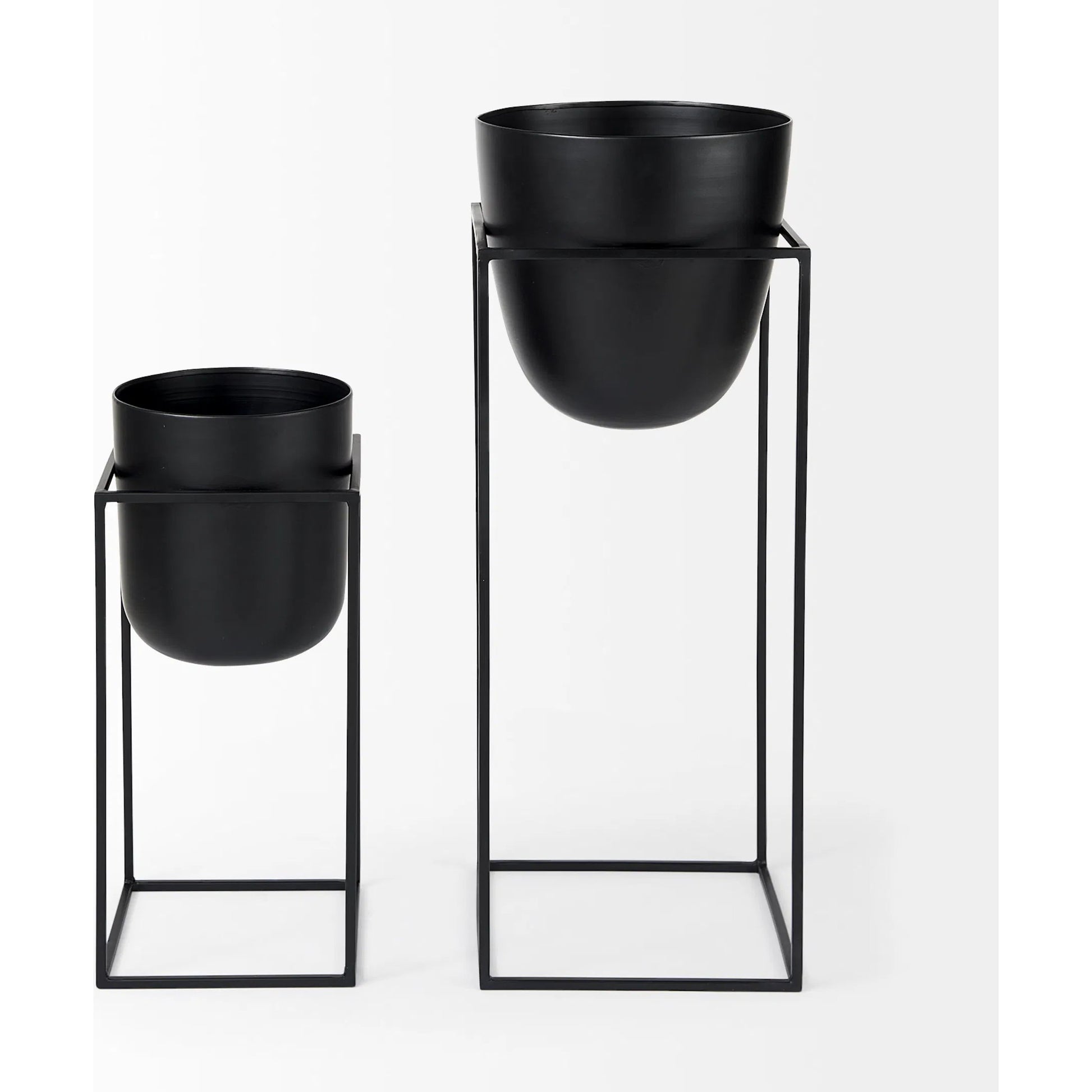 Bumble Plant Stands Set of Two by Mercana in black. Made from unique in a modern style.