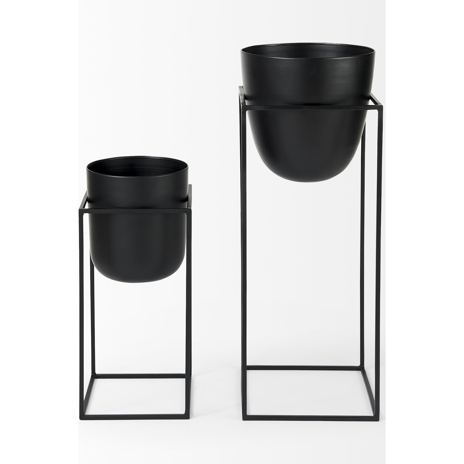 Bumble Plant Stands Set of Two by Mercana in black. Made from unique in a modern style.