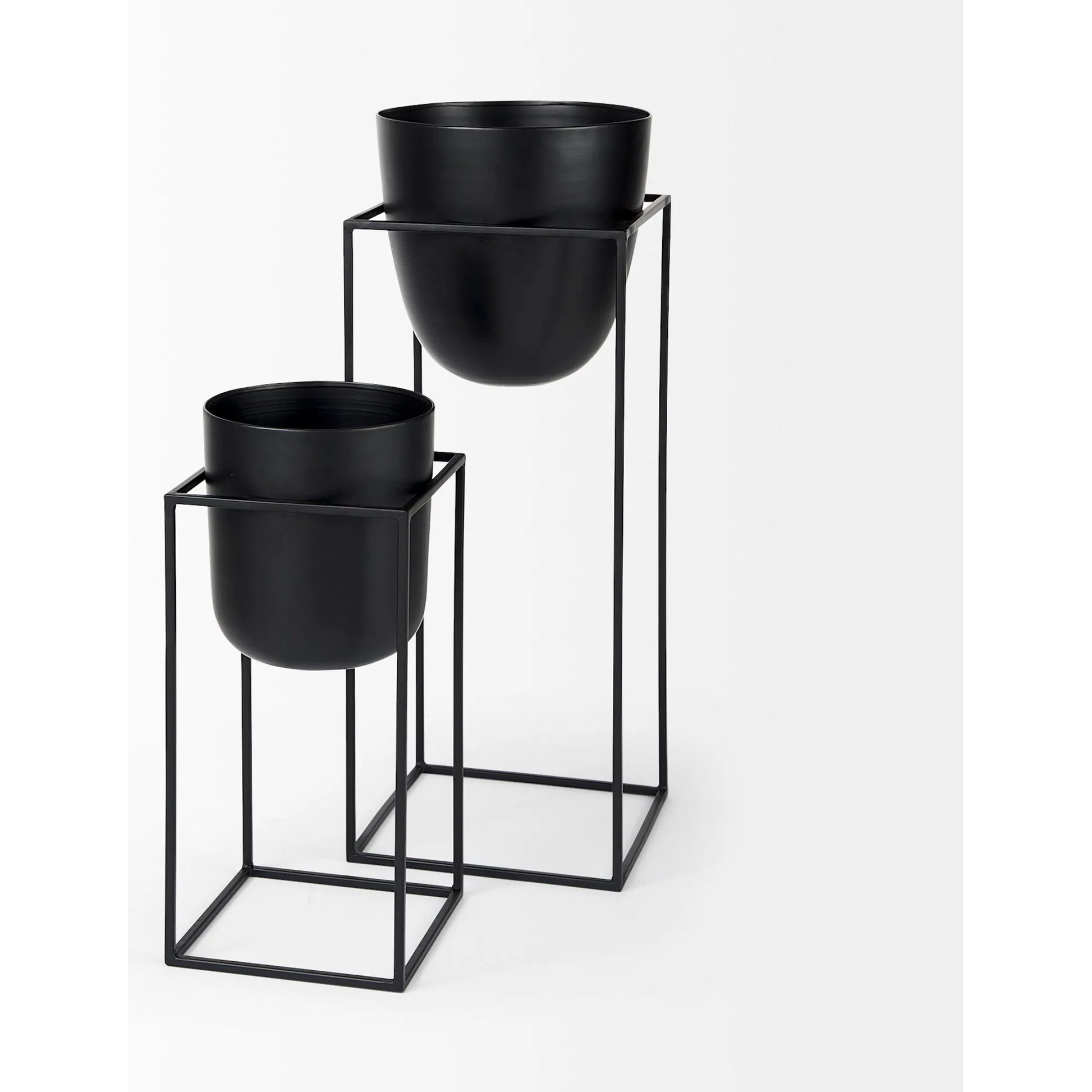Bumble Plant Stands Set of Two by Mercana in black. Made from unique in a modern style.